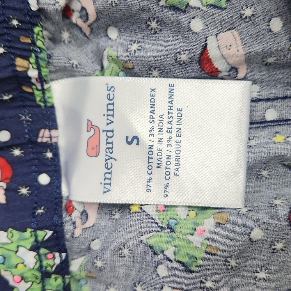 Vineyard Vines Men’s Whale Santa Christmas Flannel Pajama Pants - Small - Picture 6 of 7